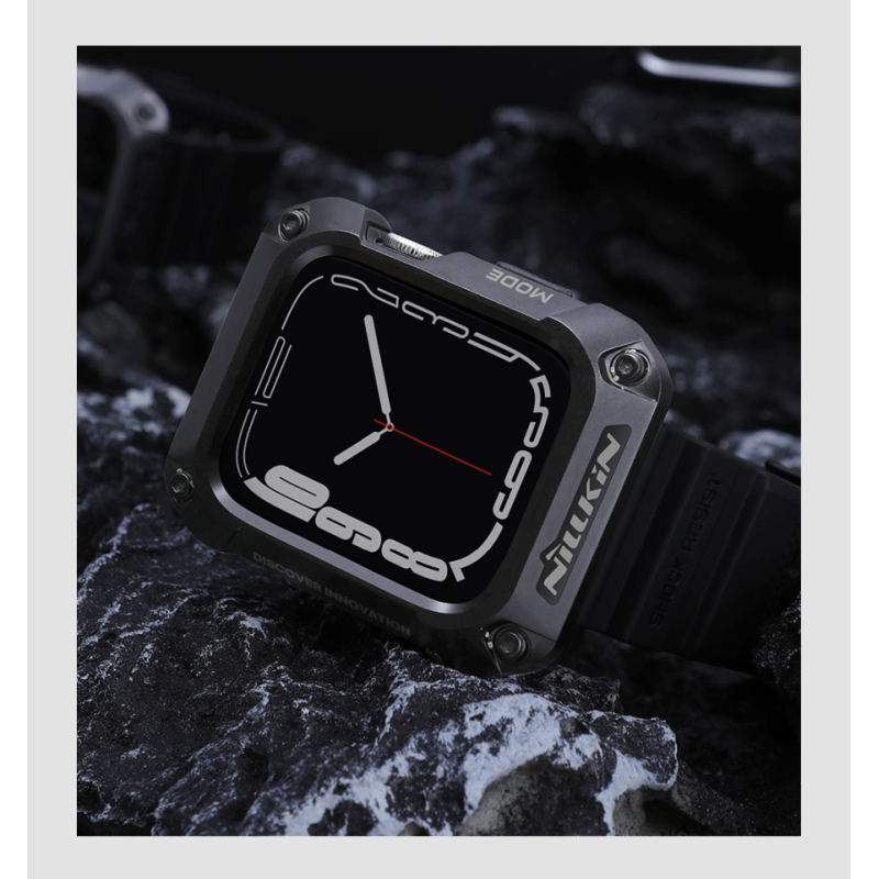 Nillkin DynaGuard Řemínek + Kryt pro Apple Watch Series 45mm 7/8/9 Black