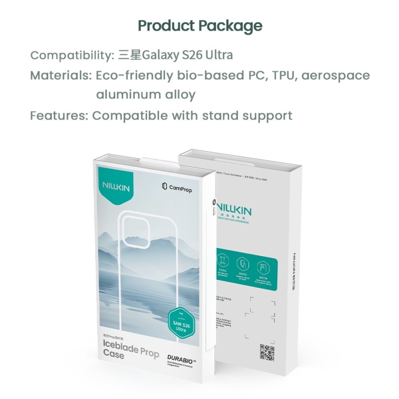 Nillkin Iceblade Prop Magnetic Kryt pro Samsung Galaxy S26 Ultra Dark Night Black