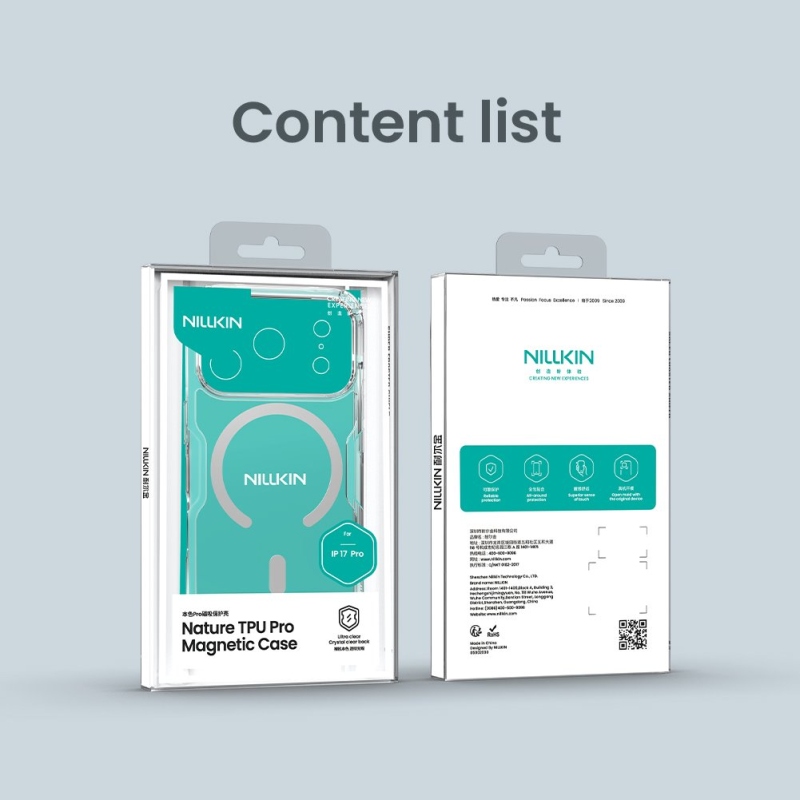 Nillkin Nature TPU PRO Magnetic Kryt pro Apple iPhone 17 Pro Transparent Black