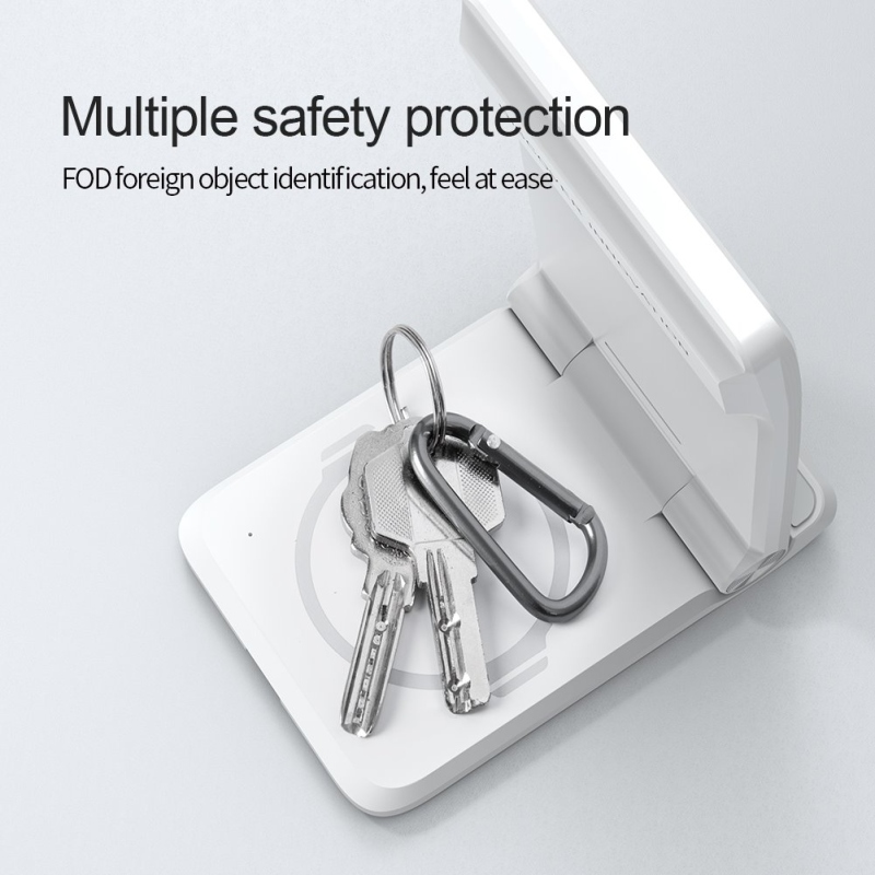 Nillkin PowerTrio 3v1 Bezdrátová Nabíječka MagSafe pro Samsung Watch White