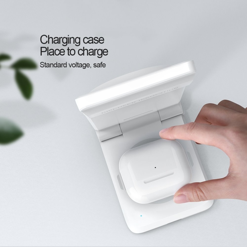 Nillkin PowerTrio 3v1 Bezdrátová Nabíječka MagSafe pro Samsung Watch White