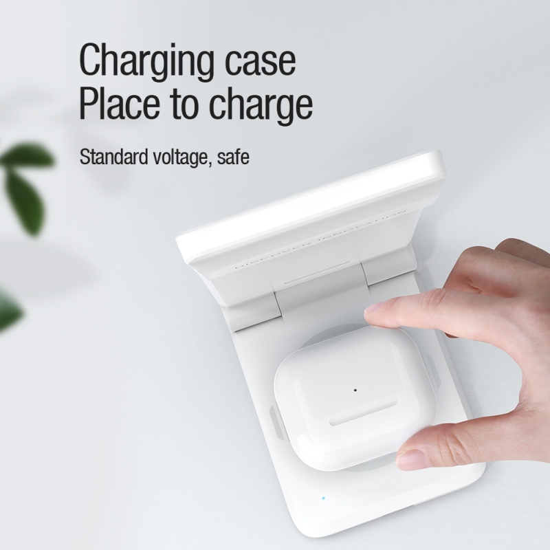 Nillkin PowerTrio 3v1 Bezdrátová Nabíječka pro Apple Watch White (MFI)