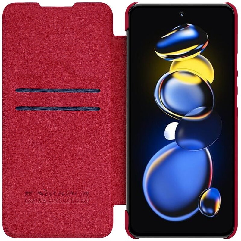 Nillkin Qin Book Pouzdro pro Xiaomi Redmi Note 11T PRO/11T PRO+ 5G/Poco X4 GT 5G Red