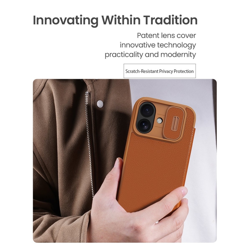 Nillkin Qin Book PRO Pouzdro pro Apple iPhone 17 Brown