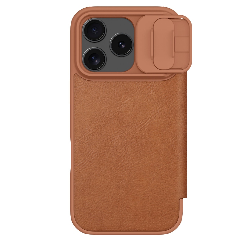 Nillkin Qin Book PRO Pouzdro pro Apple iPhone 17 Pro Brown
