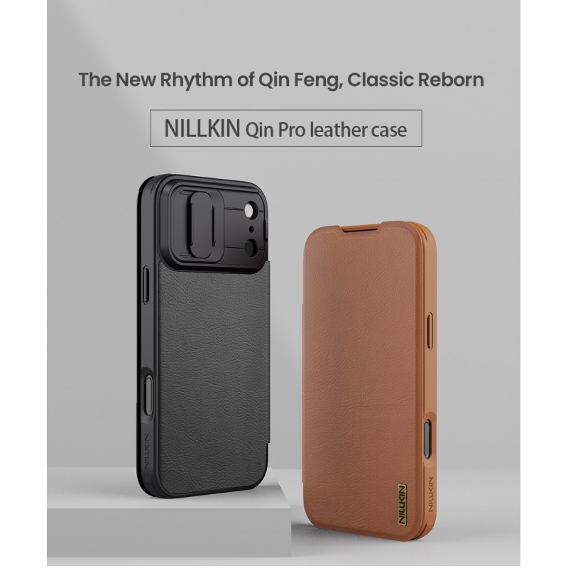 Nillkin Qin Book PRO Pouzdro pro Apple iPhone 17 Pro Max Black