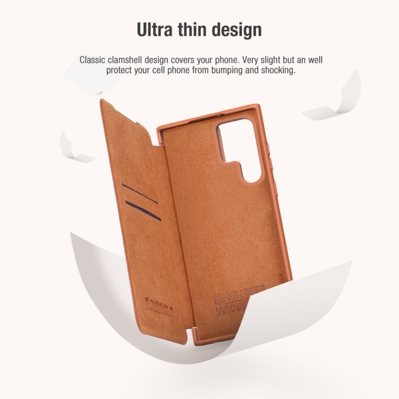 Nillkin Qin Book PRO Pouzdro pro Samsung Galaxy S22 Ultra Black