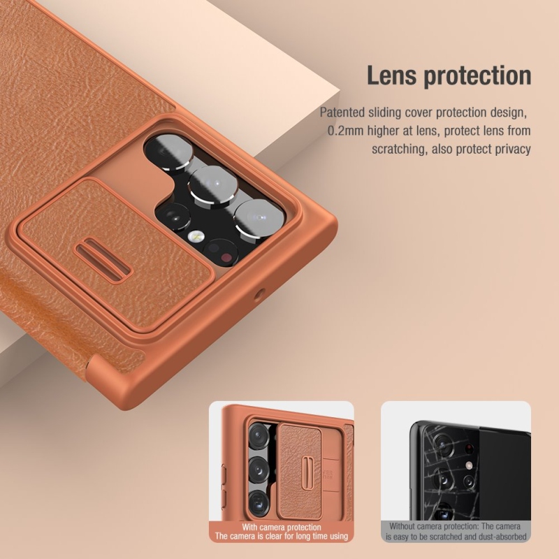 Nillkin Qin Book PRO Pouzdro pro Samsung Galaxy S22 Ultra Black
