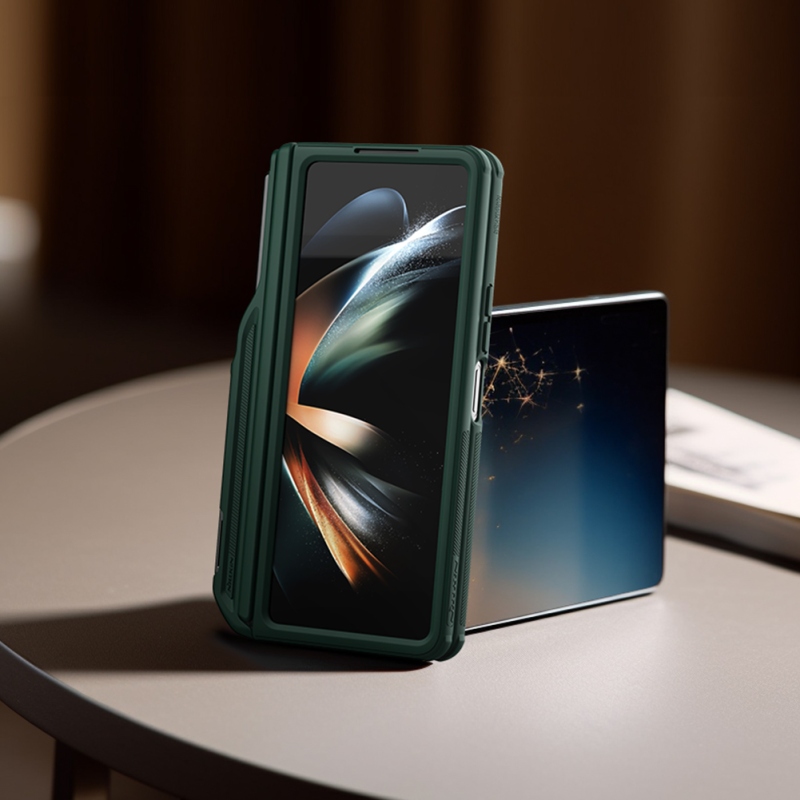Nillkin Super Frosted FOLD Slot+Stand Zadní Kryt pro Samsung Galaxy Z Fold 5 Deep Green