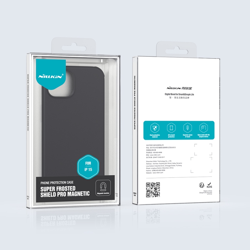Nillkin Super Frosted PRO Magnetic Zadní Kryt pro Apple iPhone 15 Black