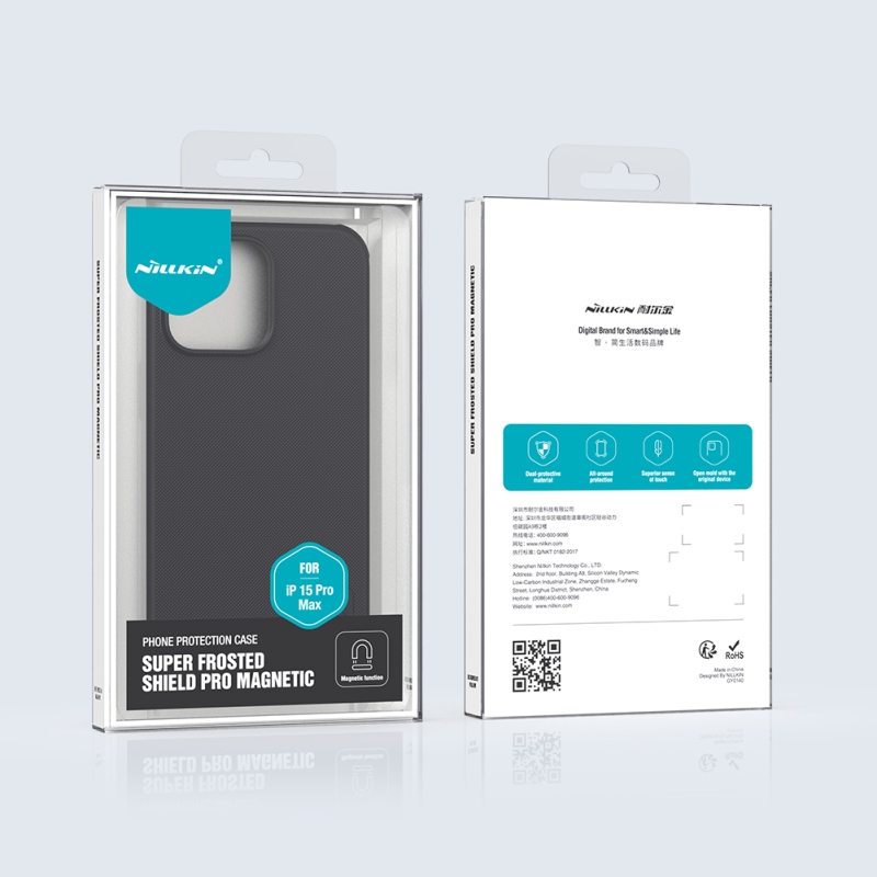Nillkin Super Frosted PRO Magnetic Zadní Kryt pro Apple iPhone 15 Pro Max Black