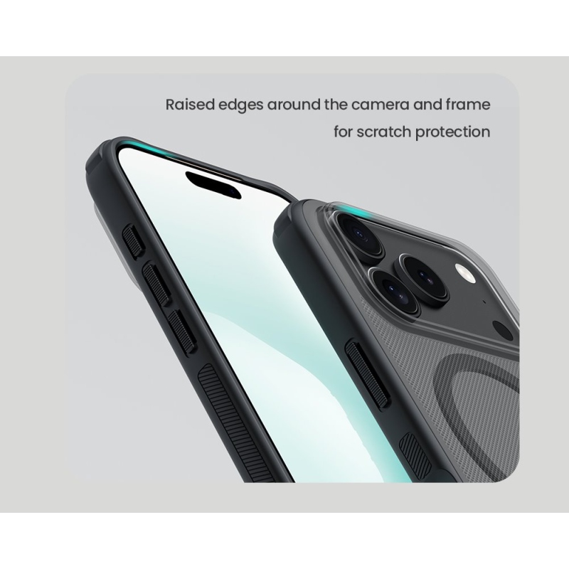 Nillkin Super Frosted PRO Magnetic Zadní Kryt pro Apple iPhone 17 Pro Transparent Black