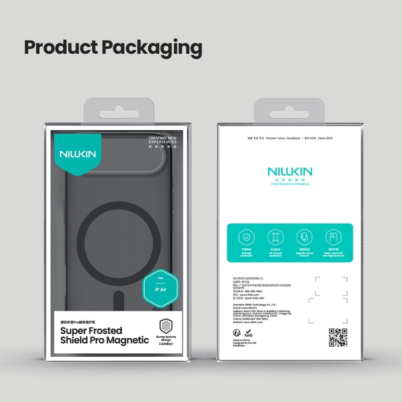 Nillkin Super Frosted PRO Magnetic Zadní Kryt pro Apple iPhone Air Transparent Black