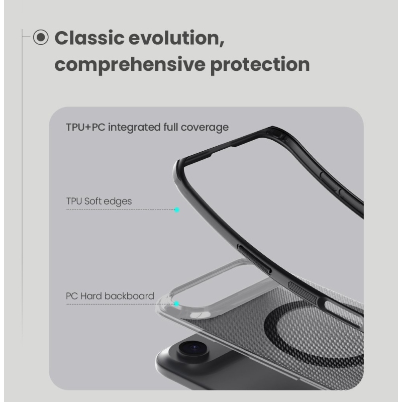 Nillkin Super Frosted PRO Magnetic Zadní Kryt pro Apple iPhone Air Transparent Black