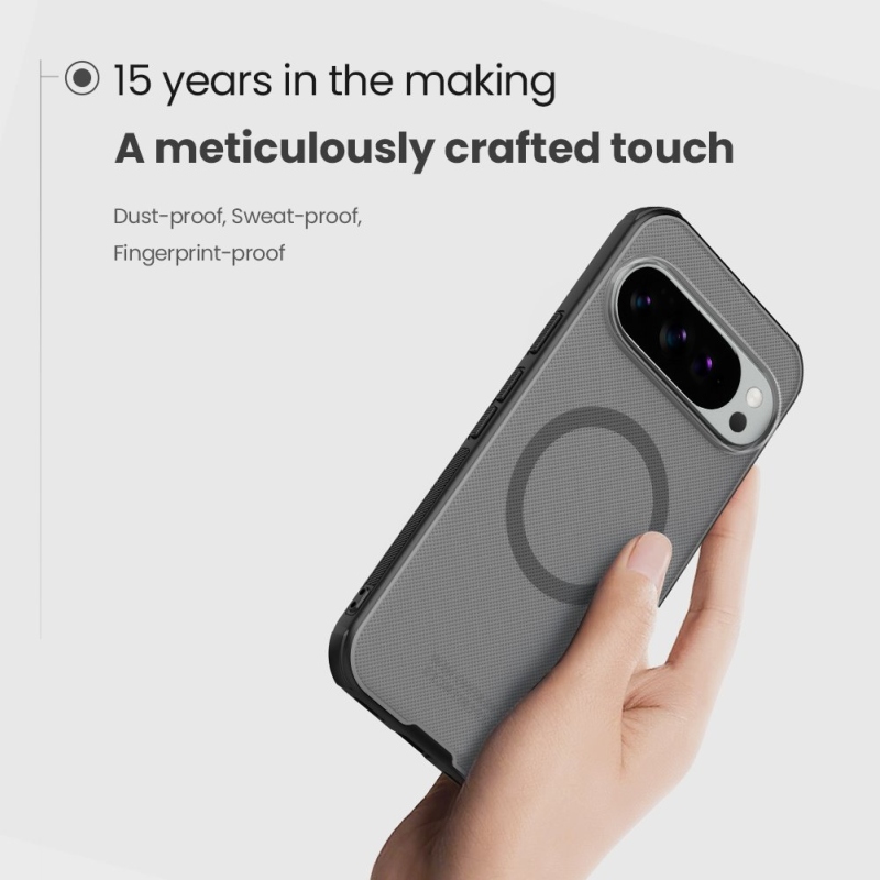 Nillkin Super Frosted PRO Magnetic Zadní Kryt pro Google Pixel 10/10 Pro Transparent Black