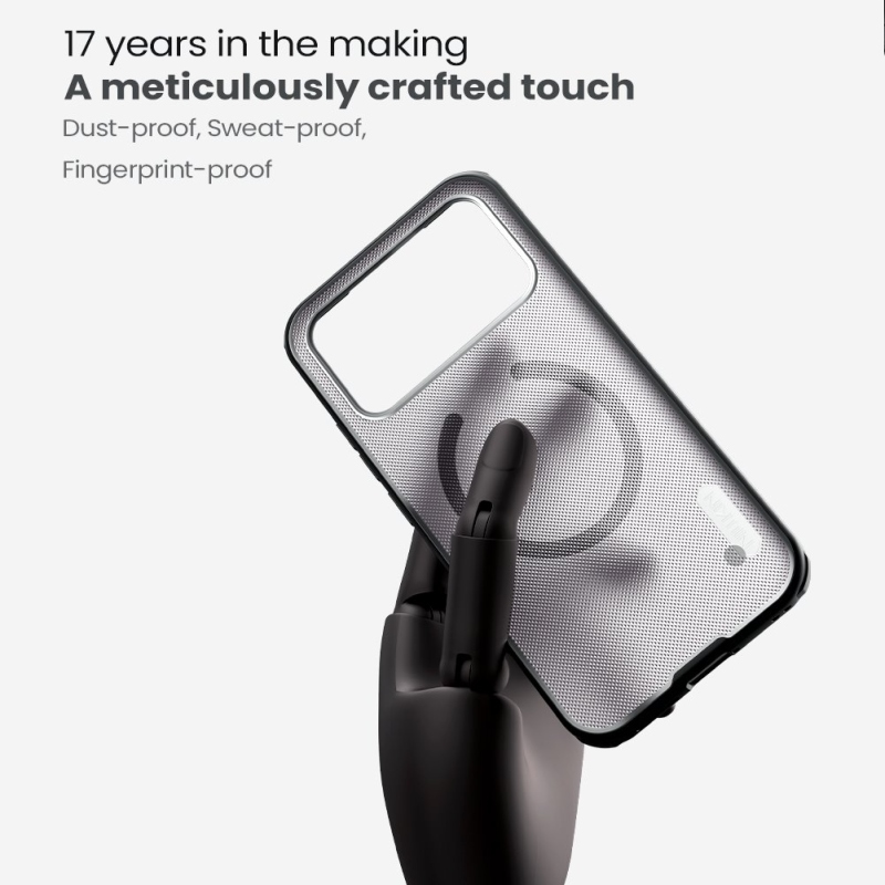 Nillkin Super Frosted PRO Magnetic Zadní Kryt pro Poco F8 Ultra Transparent Black