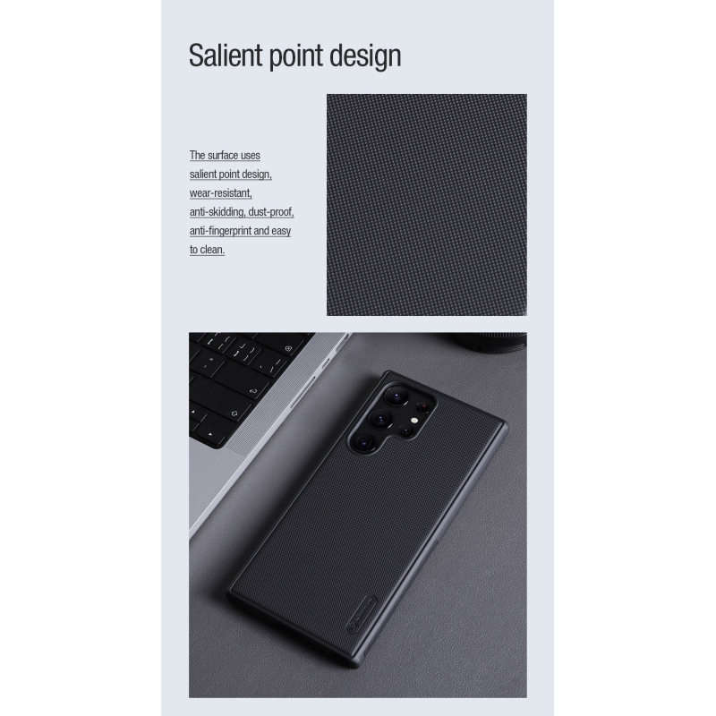 Nillkin Super Frosted PRO Magnetic Zadní Kryt pro Samsung Galaxy S23 Ultra Black