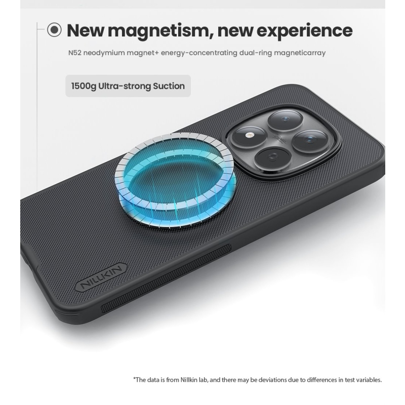 Nillkin Super Frosted PRO Magnetic Zadní Kryt pro Xiaomi Redmi Note 15 Pro 5G Black