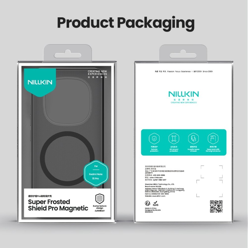 Nillkin Super Frosted PRO Magnetic Zadní Kryt pro Xiaomi Redmi Note 15 Pro 5G Transparent Black