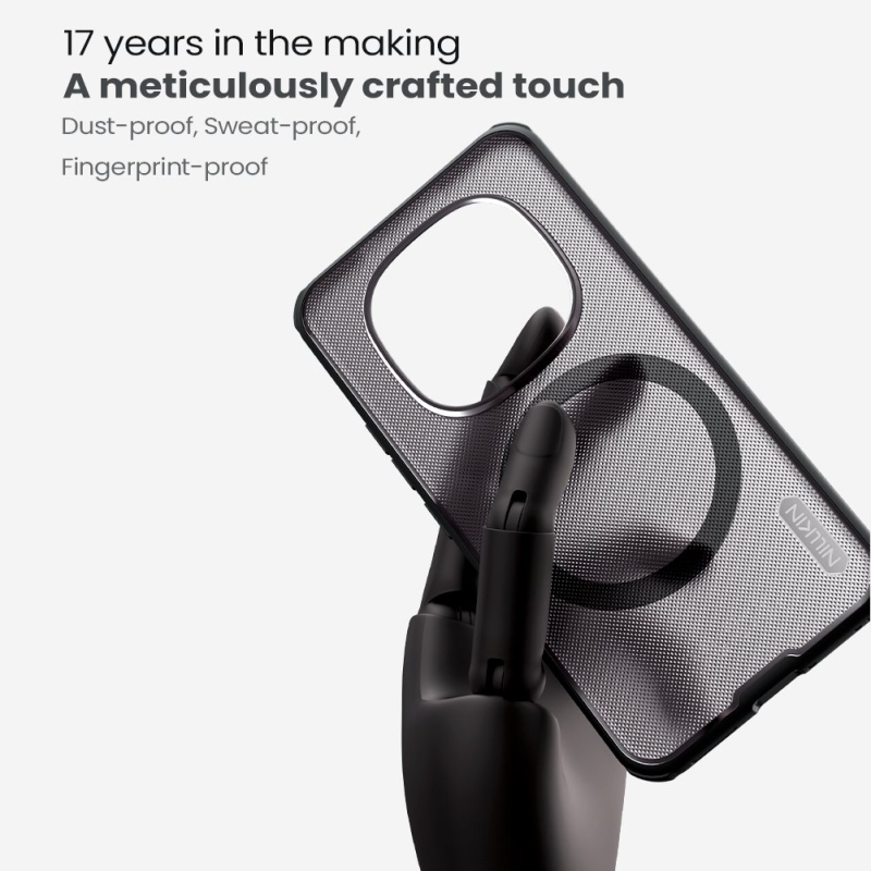 Nillkin Super Frosted PRO Magnetic Zadní Kryt pro Xiaomi Redmi Note 15 Pro 5G Transparent Black