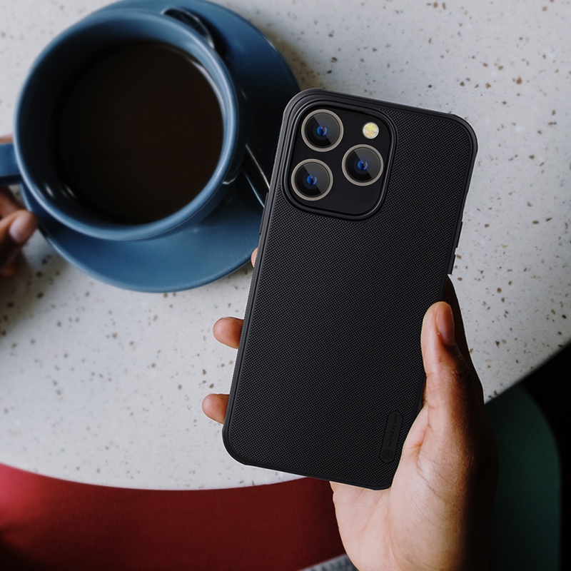 Nillkin Super Frosted PRO Zadní Kryt pro Apple iPhone 14 PRO Black (Without Logo Cutout)