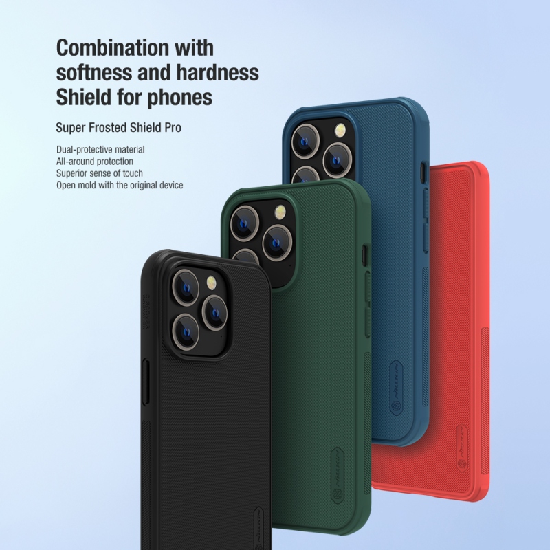 Nillkin Super Frosted PRO Zadní Kryt pro Apple iPhone 14 PRO Black (Without Logo Cutout)