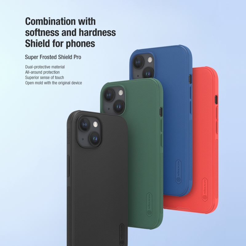 Nillkin Super Frosted PRO Zadní Kryt pro Apple iPhone 15 Black (Without Logo Cutout)