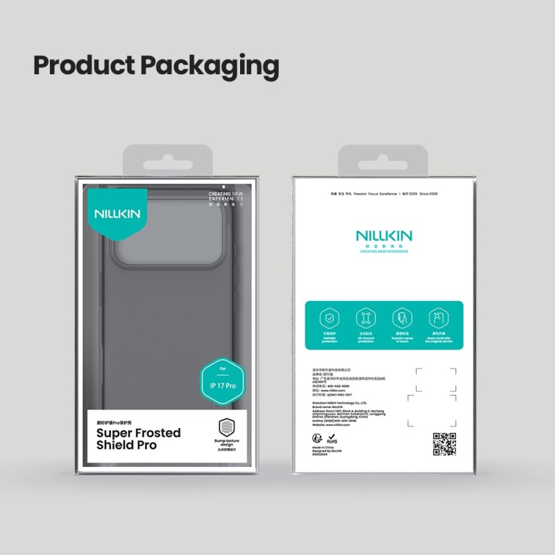 Nillkin Super Frosted PRO Zadní Kryt pro Apple iPhone 17 Pro Transparent Black