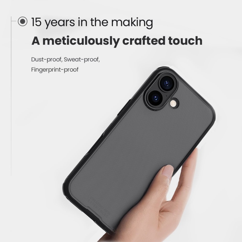 Nillkin Super Frosted PRO Zadní Kryt pro Apple iPhone 17 Transparent Black