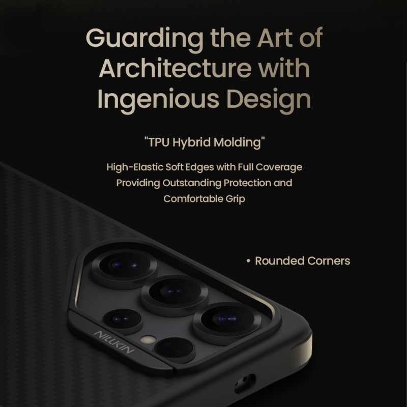 Nillkin Synthetic Fiber PRO Magnetic Ochranný Zadní Kryt pro Samsung Galaxy S25 Ultra Black 