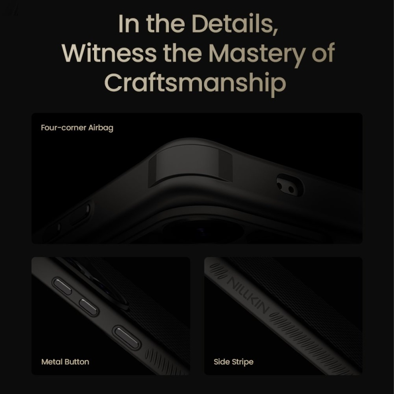 Nillkin Synthetic Fiber PRO Magnetic Ochranný Zadní Kryt pro Samsung Galaxy S25 Ultra Black 