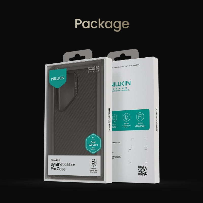 Nillkin Synthetic Fiber PRO Magnetic Ochranný Zadní Kryt pro Samsung Galaxy S25 Ultra Black 