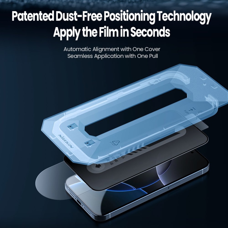 Nillkin Tvrzené Sklo 0.25mm Guardian 2.5D pro Apple iPhone 16 Pro Max Black (s aplikátorem)