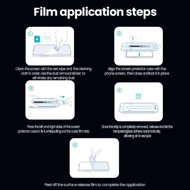 Nillkin Tvrzené Sklo 0.25mm Guardian 2.5D pro Apple iPhone Air Black (s aplikátorem)