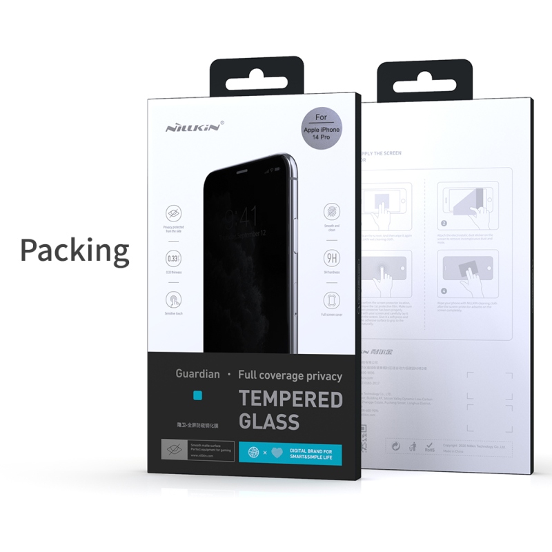 Nillkin Tvrzené Sklo 0.33mm Guardian 2.5D pro Apple iPhone 14 Pro Black