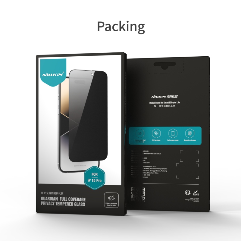 Nillkin Tvrzené Sklo 0.33mm Guardian 2.5D pro Apple iPhone 15 Pro Black