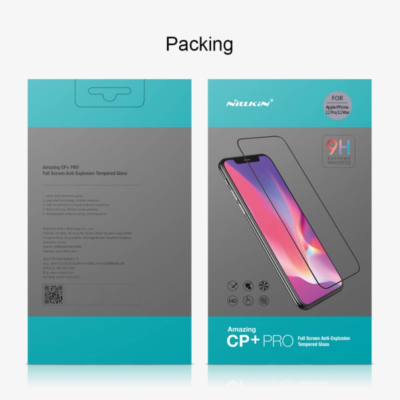Nillkin Tvrzené Sklo 2.5D CP+ PRO Black pro Apple iPhone 12/12 Pro 6.1