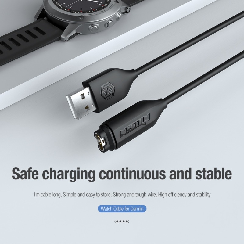 Nillkin USB Datový a Nabíjecí Kabel pro Garmin Watch Black