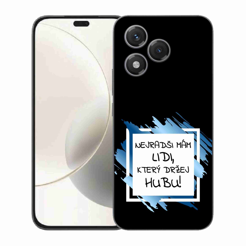 Gelový kryt mmCase na Honor 400 Lite - vtipný text 7 bíločerné pozadí