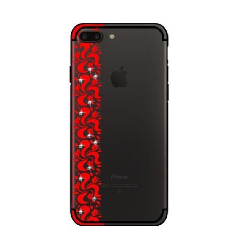 Nixi gelový obal s krajkovým motivem na iPhone 8 Plus a iPhone 7 Plus - červený