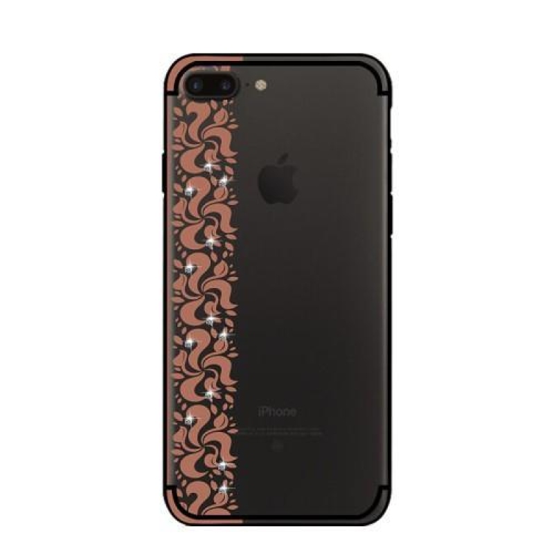 Nixi gelový obal s krajkovým motivem na iPhone 8 Plus a iPhone 7 Plus - hnědý