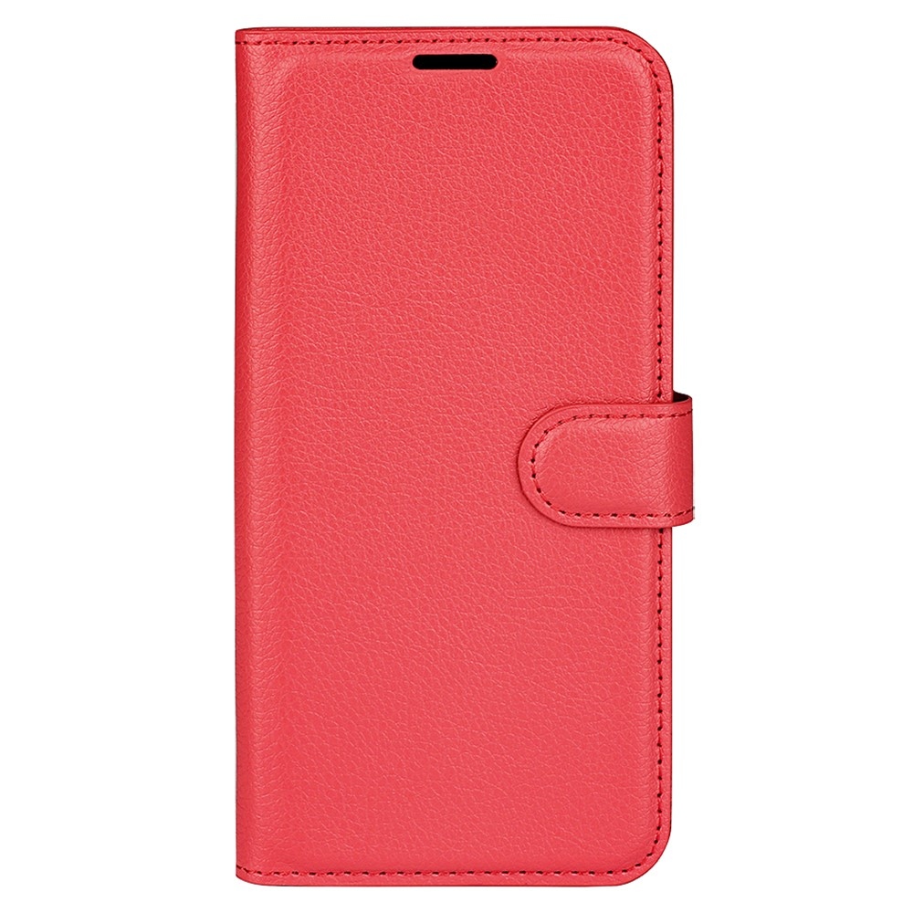 Litchi knížkové pouzdro na Xiaomi Poco C65/Redmi 13C - červené
