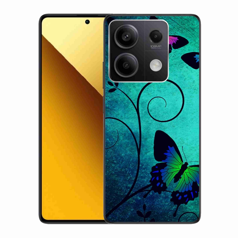 Gelový kryt mmCase na Xiaomi Redmi Note 13 5G - barevní motýli