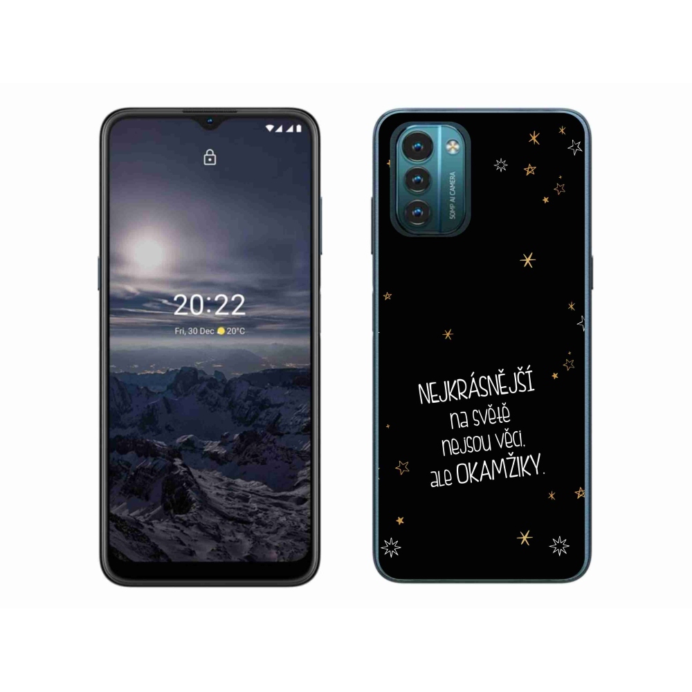 Gelový kryt mmCase na Nokia G11/G21 - citát 4 černé pozadí