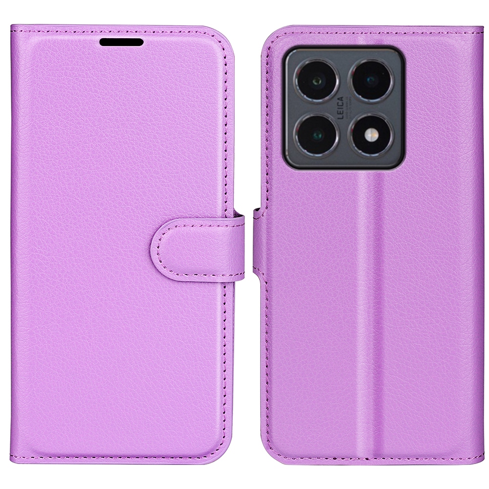 Litchi knížkové pouzdro na Xiaomi 15T - fialové