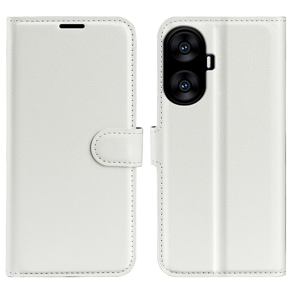 Litchi knížkové pouzdro na Realme C55 - bílé