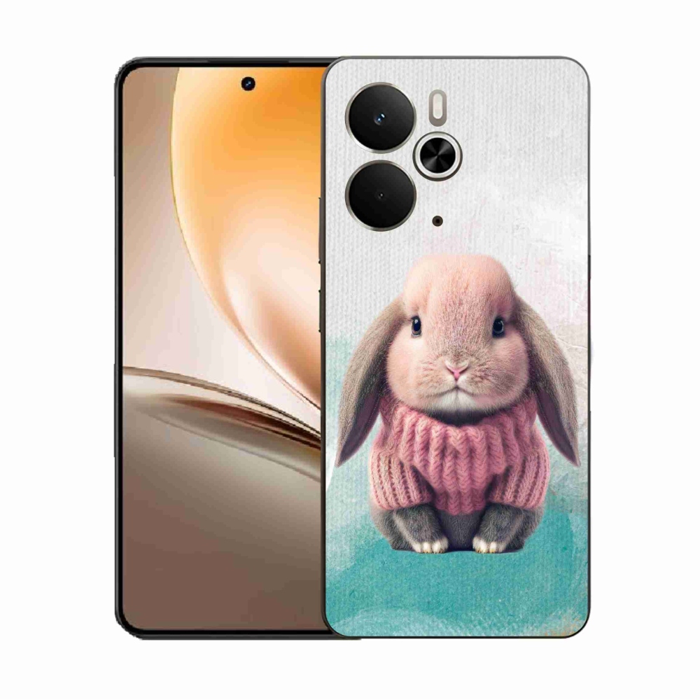 Gelový kryt mmCase na Realme 14 5G - králíček ve svetru
