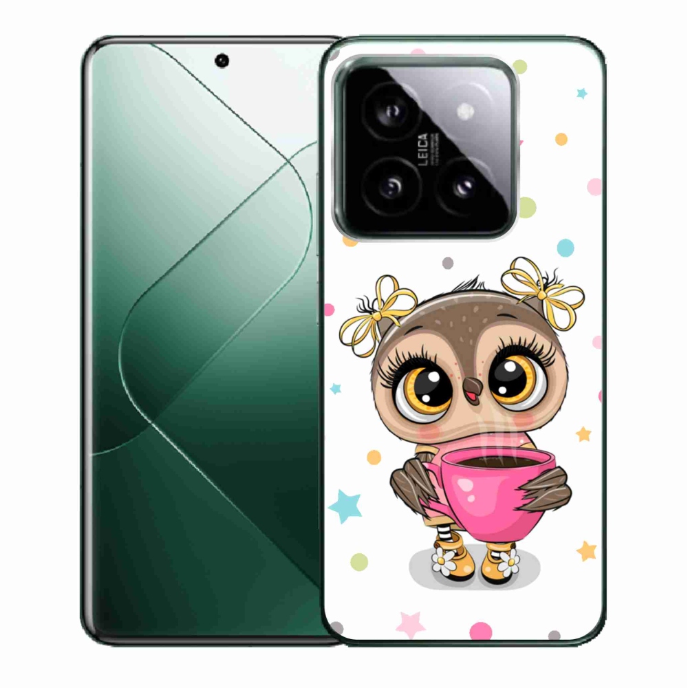 Gelový kryt mmCase na Xiaomi 14 - kreslená sovička