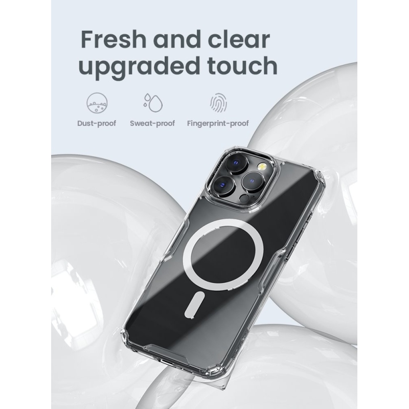 Nillkin Nature TPU PRO Magnetic Kryt pro Apple iPhone 16 Pro Max Transparent