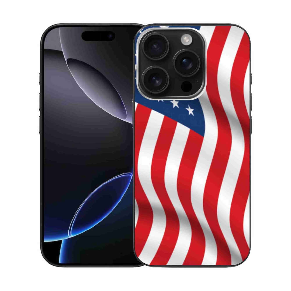 Gelový kryt mmCase na iPhone 16 Pro - USA vlajka